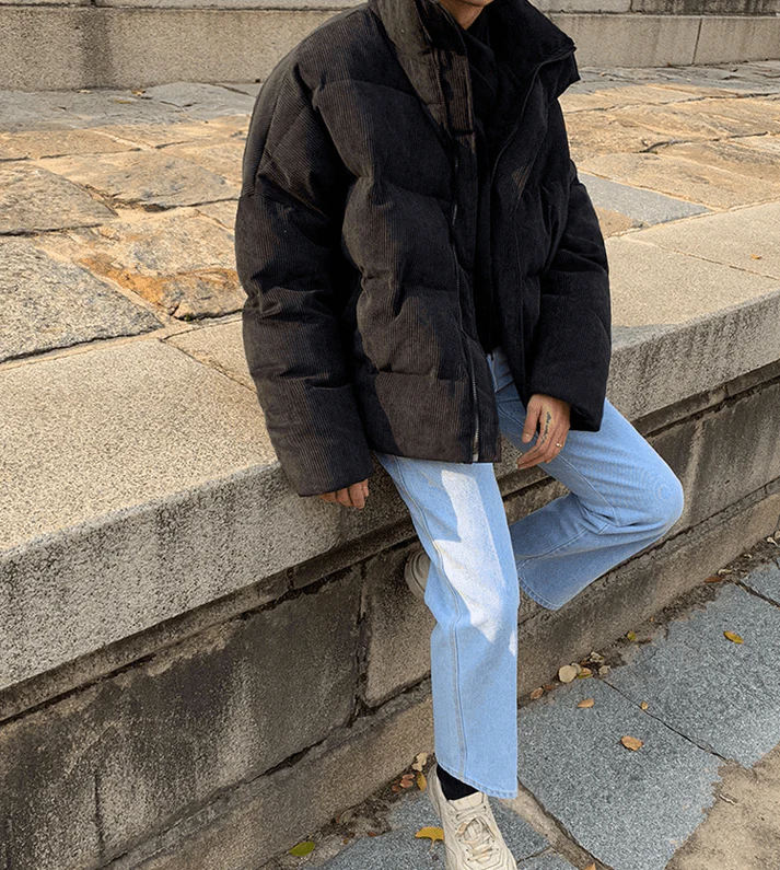 Corduroy Puffer Jacket - Image 9