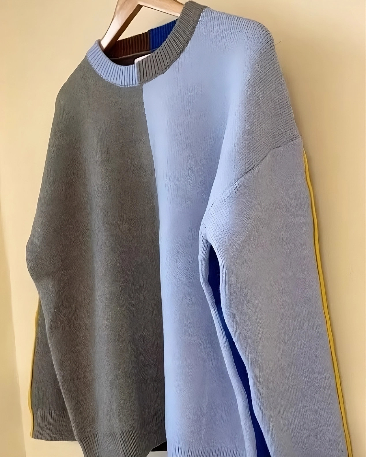 Knitted Colorblock Sweater - Image 2