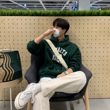 Green Lettered Hoodie